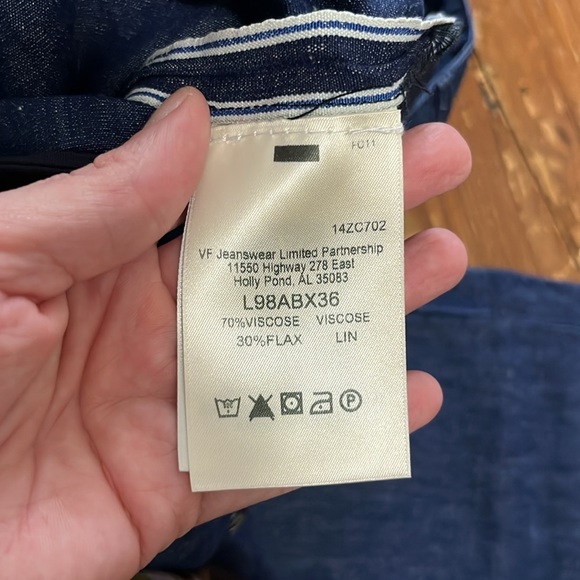 LEE 101 Slim Chino JEANS 30% LINEN W30 L32 - Picture 4 of 11